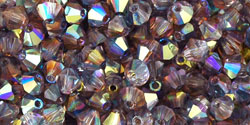 M.C. Beads 4/4mm - Bicone : Luster - Amethyst/Blue/Crystal AB