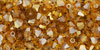 M.C. Beads 4/4mm - Bicone : Hematite Luster - Topaz 1/2