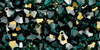 M.C. Beads 4/4mm - Bicone : Hematite Luster - Emerald 1/2