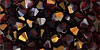 M.C. Beads 4/4mm - Bicone : Hematite Luster - Siam Ruby 1/2