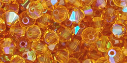 M.C. Beads 4/4mm - Bicone : Topaz AB