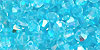 M.C. Beads 4/4mm - Bicone : Aquamarine AB