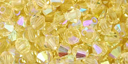 M.C. Beads 4 x 4mm - Bicone : Lt Topaz AB