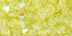 M.C. Beads 4 x 4mm - Bicone : Jonquil AB