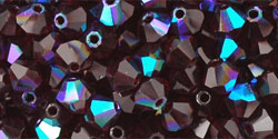 M.C. Beads 4 x 4mm - Bicone : Garnet AB