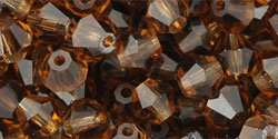 M.C. Beads 5 x 5mm - Bicone : Smoky Topaz