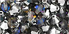 M.C. Beads 5/5mm - Bicone : Silver/Blue/Purple