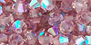 M.C. Beads 5/5mm - Bicone : Lt Amethyst AB