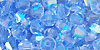 M.C. Beads 5/5mm - Bicone : Lt Sapphire AB