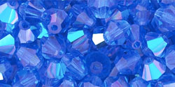 M.C. Beads 5 x 5mm - Bicone : Sapphire AB