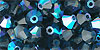 M.C. Beads 5/5mm - Bicone : Montana Blue AB