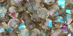 M.C. Beads 5 x 5mm - Bicone : Black Diamond AB