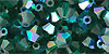 M.C. Beads 5 x 5mm - Bicone : Emerald AB
