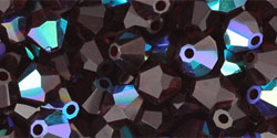 M.C. Beads 5 x 5mm - Bicone : Garnet AB