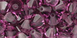 M.C. Beads 6 x 6mm - Bicone: Amethyst