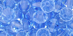 M.C. Beads 6 x 6mm - Bicone: Lt Sapphire