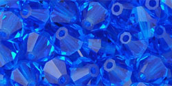 M.C. Beads 6 x 6mm - Bicone : Capri Blue