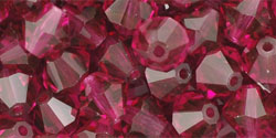 M.C. Beads 6 x 6mm - Bicone: Fuchsia