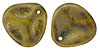 Rose Petals 14 x 13mm : Opaque Yellow - Bronze Picasso