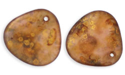 Rose Petals 14 x 13mm : Crystal - Copper Picasso
