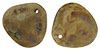 Rose Petals 14 x 13mm : Opaque Lt Beige - Copper Picasso