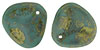 Rose Petals 14 x 13mm : Persian Turquoise - Copper Picasso