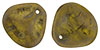 Rose Petals 14 x 13mm : Opaque Yellow - Copper Picasso