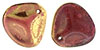 Rose Petals 14 x 13mm : Gold - Mauve