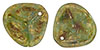 Rose Petals 14 x 13mm : Milky Peridot - Picasso