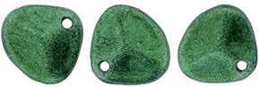 Rose Petals 8 x 7mm : Metallic Suede - Leafy Green