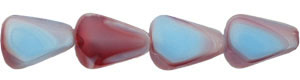 Chunky Table Cut Drop Nugget 10/8mm : Blueberry/Raspberry Swirl