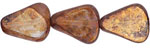 Chunky Table Cut Drop Nugget 16 x 12mm : Crystal - Copper Picasso