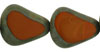 Chunky Table Cut Drop Nugget 19 x 16mm : Umber - Picasso