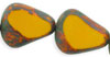 Chunky Table Cut Drop Nugget 19 x 16mm : Goldenrod - Picasso