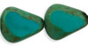 Chunky Table Cut Drop Nugget 19 x 16mm : Persian Turquoise - Picasso