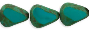 Chunky Table Cut Drop Nugget 19 x 16mm : Persian Turquoise - Picasso
