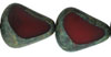 Chunky Table Cut Drop Nugget 19 x 16mm : Oxblood - Picasso