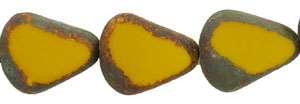 Chunky Table Cut Drop Nugget 19 x 16mm : Goldenrod - Stone Picasso