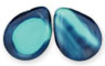 Polished Drops 16 x 12mm : Denim/Turquoise