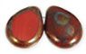 Polished Drops 16 x 12mm : Burnt Umber - Bronze Picasso