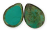 Polished Drops 16 x 12mm : Persian Turquoise - Picasso