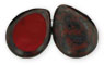 Polished Drops 16 x 12mm : Burnt Umber - Black Picasso