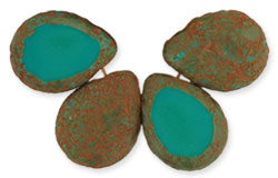 Polished Drops 16 x 12mm : Persian Turquoise - Stone Picasso