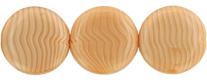 Medallion Bead 28mm : Crystal/Beige