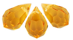 M.C. Beads 10 x 6mm - Teardrop: Topaz
