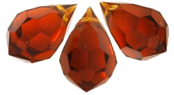 M.C. Beads 10 x 6mm - Teardrop : Dk Topaz