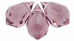 M.C. Beads 10 x 6mm - Teardrop: Lt Amethyst
