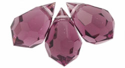 M.C. Beads 10 x 6mm - Teardrop: Amethyst