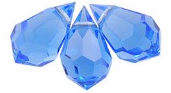 M.C. Beads 10 x 6mm - Teardrop: Sapphire