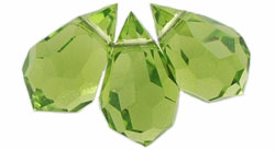 M.C. Beads 10 x 6mm - Teardrop : Olivine